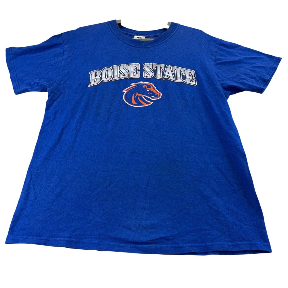 Jerzees T-Shirt Mens Medium Blue Boise State Broncos NCAA College Sports Graphic